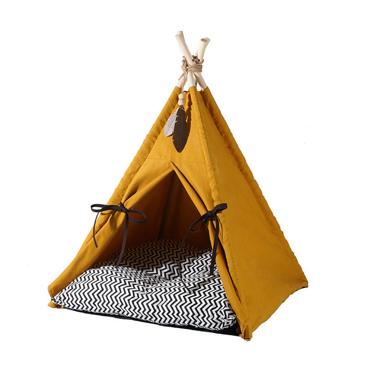 Create a Cozy Haven with the Sunset Yellow Cat Nest Pet Kennel